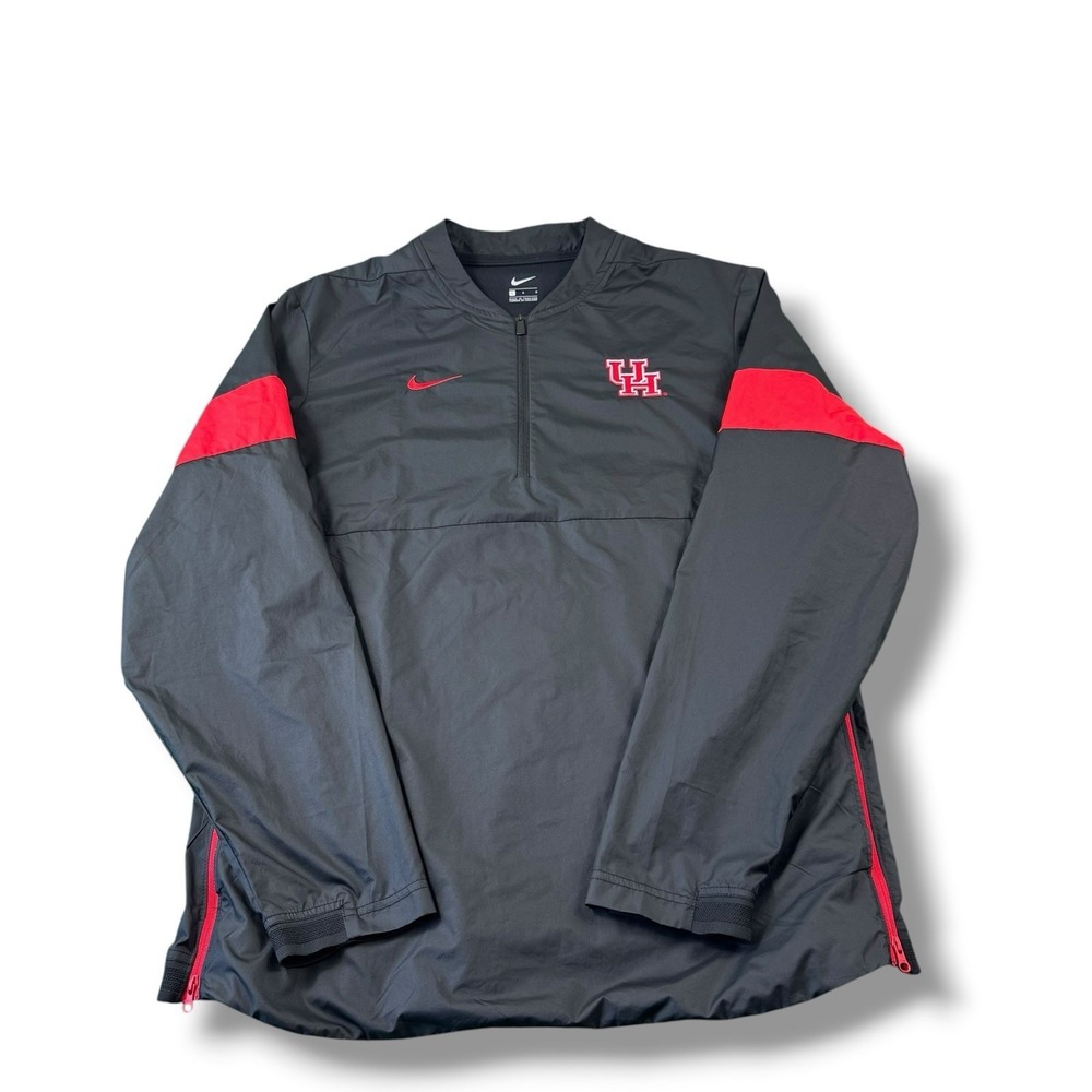 Nike Dri-Fit University of Houston Cougars Sideline L/S Coaches 1/4 Zip Mens LG